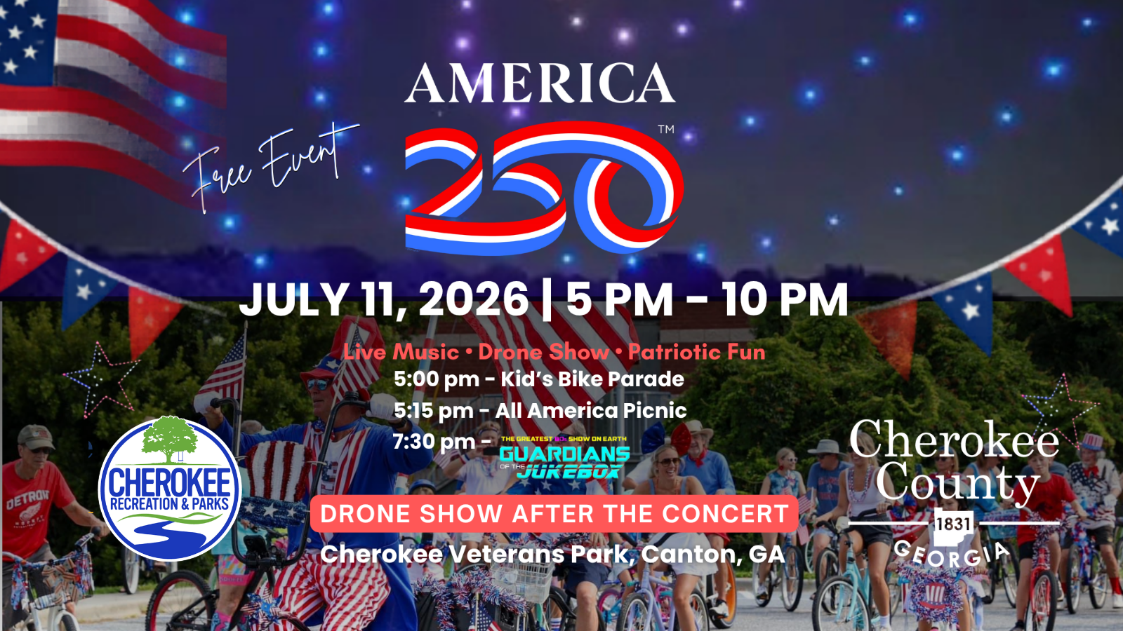 Graphic that promotes America 250 event 